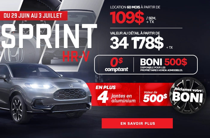 Bannière de Sprint HR-V